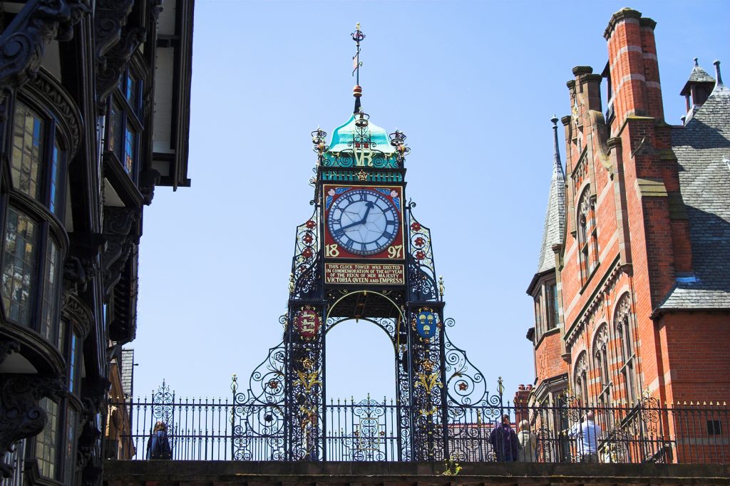 Eastgate Clock in Chester north west england UK
